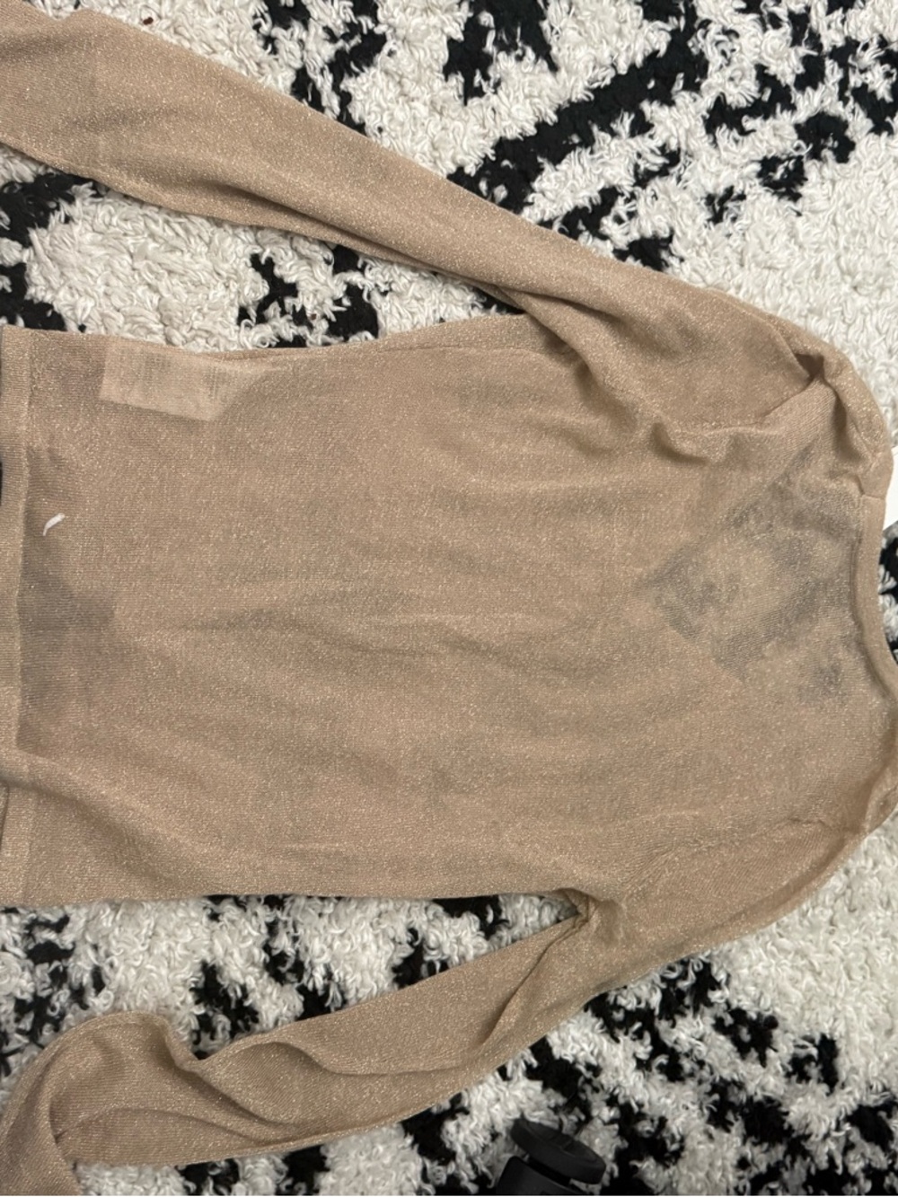 Abercrombie Sheer Womens Metallic Top